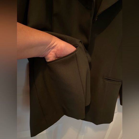 Misses 14 dark green jacket, lucite buttons, unlined, pockets - Picture 9 of 16